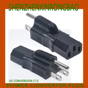 1 шт Черный штекер кабеля питания переменного тока PDU Адаптер Питания ИБП American Plug Converter, Штекер Nema 5-15P К Гнездовому Адаптеру IEC 320 C13