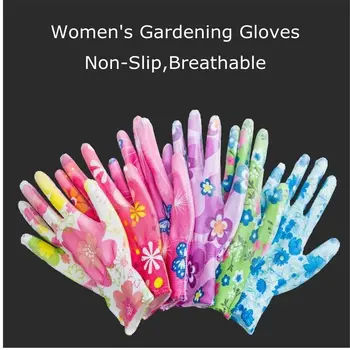 Садовые перчатки для уборки двора с пальмовым покрытием, цветочные садовые перчатки, женские нескользящие рабочие перчатки, нескользящие бытовые перчатки для защиты труда