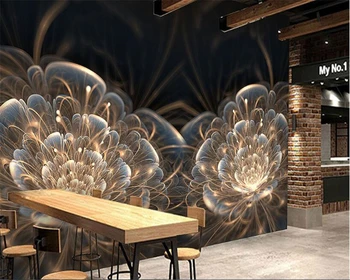 3D обои WELLYU Fantasy для помещений, ослепительный цветок, журнальный столик, дизайн рабочего стола, бар, инструменты, фон для стен, papel de parede3D