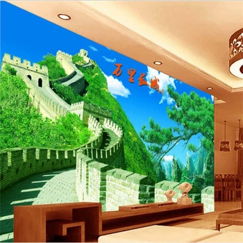 beibehang Крупномасштабные обои на заказ Китайские пейзажные обои Great Wall Wall papel de parede infantil menina
