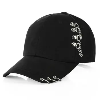 Шляпы Летняя мода для девочек, Универсальная Корейская бейсболка, Южнокорейская студенческая пара, Уличное Железное кольцо, хип-хоп Повседневная кепка Gorras