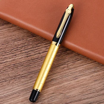 Ручка для подписи в клетку толщиной 0,5 мм, нейтральная ручка с логотипом, подарочная ручка для бизнеса, офисная ручка с металлическим шариком