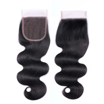 Fuduete Малазийская прямая кружевная застежка из человеческих волос натурального цвета Remy Hair Прозрачная кружевная застежка 4x4 Бесплатная доставка