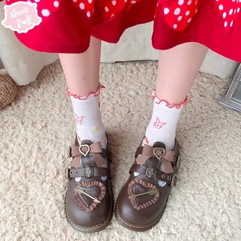 Японский сладкий Кавайный лук, Снайперская милая Алиса, обувь в стиле Лолиты, Форменная обувь jk, обувь для девочек с круглым носком
