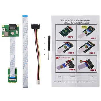 Адаптер-удлинитель Mini PCIE к PCI-E Express X1 + карта USB Riser Card с кабелем FFC Высокоскоростной разъем DIY под 90 градусов
