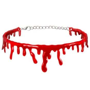 Ожерелье из крови на Хэллоуин, женские чокеры, ожерелья, украшения своими руками для вечеринки в честь Хэллоуина, реквизит ужасов, подарок для детей, Дом с привидениями