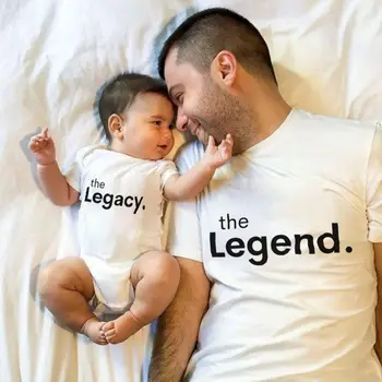 Семейная одежда The Legend and Legacy Футболка Детское Боди Семейный Образ Семейная Одежда для отца и Сына