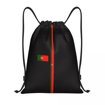 Изготовленные на заказ рюкзаки с завязками под флаг Португалии, сумки для мужчин и женщин, легкие спортивные сумки для спортзала Portuguese Pride, сумки для покупок