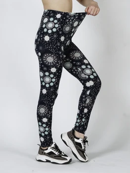 LJCUIYAO Леггинсы для фитнеса с высокой талией, женская спортивная одежда, легинсы, Эластичные тренировочные джеггинсы с эффектом пуш-ап, женские брюки с цветочным рисунком