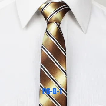 6 см, модные повседневные узкие галстуки, модный мужской галстук для вечеринок, атласный Поли-гравата с принтом в полоску