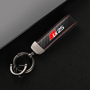 Кожаный автомобильный брелок с пряжкой в виде подковы ювелирный брелок для ключей Hyundai ix25 автомобильные аксессуары с логотипом