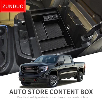 Коробка для хранения Подлокотника Центральной консоли автомобиля ZUNDUO для Chevrolet 2019 Sierra 1500 Silverado 1500 Аксессуары для интерьера Контейнер для монет