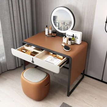 Комоды для маленькой квартиры в скандинавском стиле, креативное зеркало со светодиодной подсветкой, туалетный столик, Минималистичная мебель для спальни, комод, современный шкаф для хранения