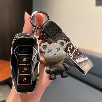 TPU, 4 кнопки, чехол для дистанционного ключа автомобиля, умный чехол для BYD Second Song Tang Pro, QIn Pro Generation 2018, Аксессуары для автокресла
