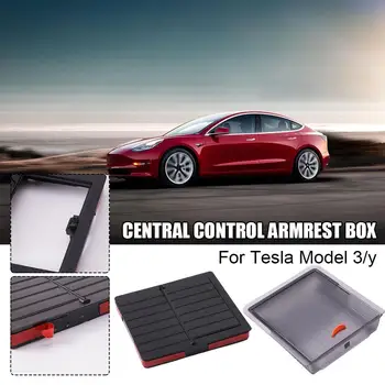 Скрытый ящик для хранения на магнитной центральной консоли для Tesla Model 3 Y Подлокотник Скрытый Органайзер для Tesla Скрытые ящики для хранения Аксессуаров