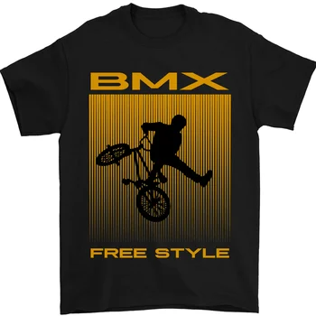 BMX для велоспорта в стиле фристайл, мужская футболка из хлопка