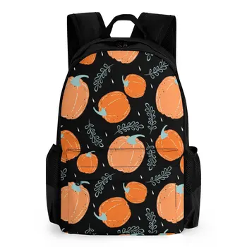 Оранжевый Мультяшный фруктовый рюкзак с принтом, рюкзак большой емкости, рюкзак для путешествий, рюкзак с карманом 42x30,5 см