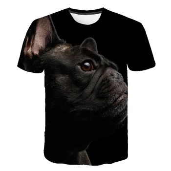 Летняя модная повседневная мужская футболка с изображением собаки-волка, тренд индивидуальности, уличный стиль, 3D-печать, одежда с круглым вырезом и короткими рукавами