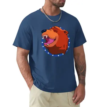 Футболка Bear for Hire, рубашка с животным принтом для мальчиков, одежда kawaii, футболка с графикой, футболка для мужчин