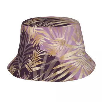 Гламурные шляпы-ведерки с листьями папоротника, мужские, женские, унисекс, модные тропические растения, Летняя кепка рыбака