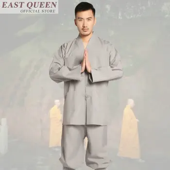 Набор одеяний дзен-буддистского монаха, традиционная китайская одежда, одежда шаолиньского монаха, комплект из двух предметов, топ и брюки shaolin FF685 A