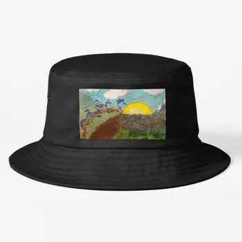 Zoombinis Sunset Bucket Hat, панама, однотонные летние модные кепки с рыбой, повседневные рыбацкие хип-хоп дешевые женские солнцезащитные кепки