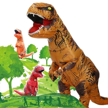 Надувной костюм динозавра T-REX для костюмированной вечеринки, костюмы для косплея, маскарадный аниме-костюм на Хэллоуин для взрослых, детский костюм с динозавром из мультфильма