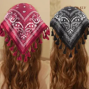 Женская повязка на голову в этническом стиле с принтом, Бандана, Повязка на голову, Регулируемый Тюрбан, Весенне-летние Аксессуары для волос