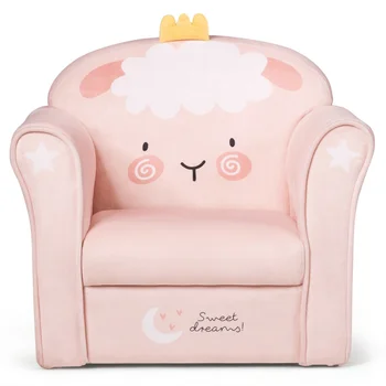 Детский диван Gymax Ягненок Детский подлокотник Диван Мягкое кресло Мебель для малышей Подарок