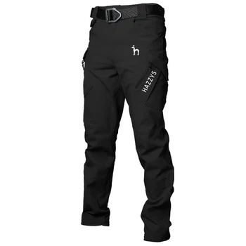 2023 Мужские брюки HAZZYS для бега в стиле милитари, повседневные рабочие спортивные штаны, облегающие мужские комбинезоны с завязками на ногах