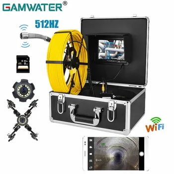 Промышленный Эндоскоп GAMWATER с 7-дюймовым беспроводным Wi-Fi сливом канализационного трубопровода с частотой 512 Гц и камерой для осмотра труб с частотой 1000 ТВЛ