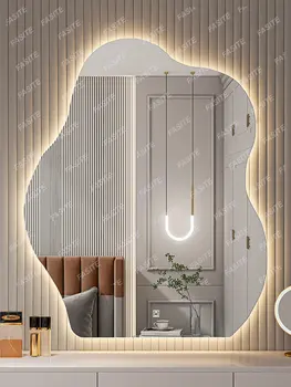 Облачное умное светодиодное зеркало тщеславия, настенное зеркало для туалетного столика в спальне, зеркало для тщеславия в форме зеркала
