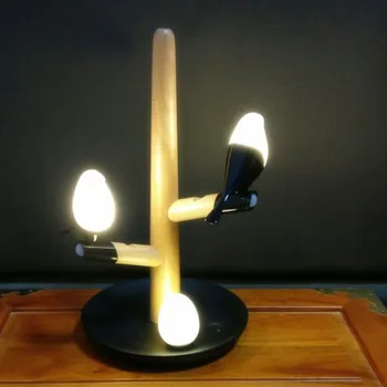 Светодиодный ночник на крыльце, ночник с USB-зарядкой, умная индукционная атмосфера, креативная лампа для украшения дома, птичий свет