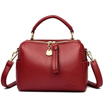 Женская сумка-тоут, однотонная кожаная сумка высокого качества, модная сумка через плечо, брендовая дизайнерская женская сумка на одно плечо с диагональю