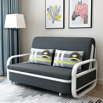Складной диван-кровать, Складной диван-кровать двойного назначения, Простой складной тканевый диван 80-120 см, мебель для гостиной