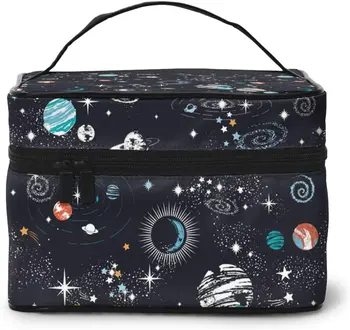 Косметичка Space Galaxy Constellation Большая косметичка для женщин, Портативные дорожные туалетные сумки, органайзер