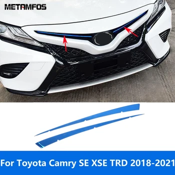 Для Toyota Camry SE XSE TRD 2018 2019 2020 2021 Передняя Верхняя Решетка Решетки Радиатора Молдинг-накладка Наклейка Аксессуары для стайлинга автомобилей