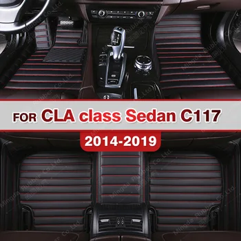 Автомобильные Коврики для Benz CLA C117 2014 2015 2016 2017 2018 2019 Пользовательские автоматические накладки для ног, ковровое покрытие, Аксессуары для интерьера