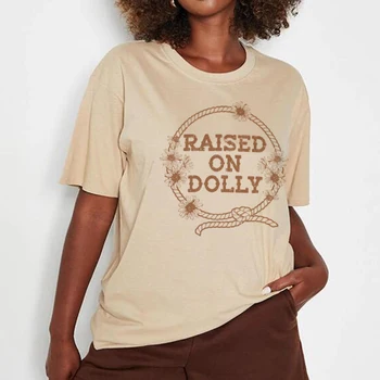 Футболки с рисунком Raised on Dolly, женские забавные футболки в стиле вестерн, винтаж, футболка в стиле кантри, топы в стиле хиппи и бохо в богемном стиле, цветочный принт