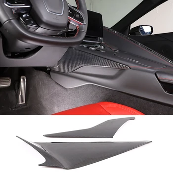 Накладка Боковой Панели Центральной Консоли Автомобиля Из Настоящего Углеродного Волокна Для Второго Пилота Chevrolet Corvette C8 Stingray Z51 Z06 2020-2023