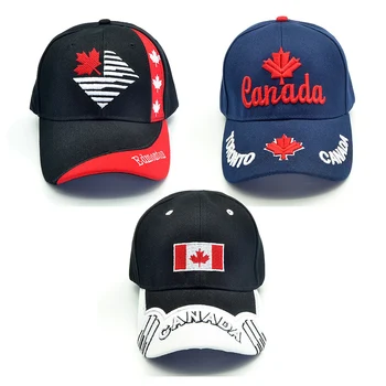 Бейсболки с вышивкой и буквами, Флаг Канады, хип-хоп Бейсболка Snapback, Модные женские и мужские бейсболки Snapback, Регулируемые ремни, Хлопковые Солнцезащитные шляпы