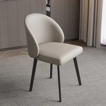 Скандинавские стулья для гостиной, обеденные современные дизайнерские кожаные роскошные офисные стулья, мебель для столовой, мебель для гостиной большого размера