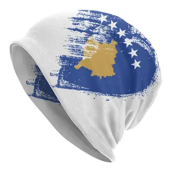 Косовский флаг, шапочки с сердечками, кепки для мужчин, женщин, унисекс, крутая зимняя теплая вязаная шапка, гордые косовские шляпы для взрослых