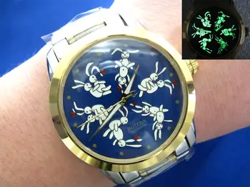 Японские мужские часы Bulova blue dail с автоматическим режимом ночного освещения 