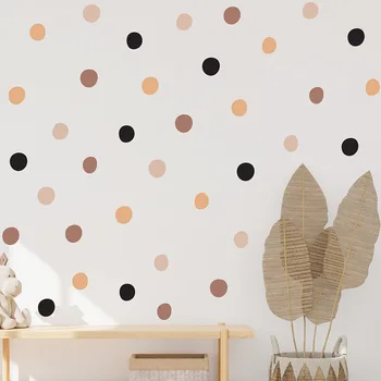 36шт цветных круглых наклеек на стену для украшения стен детской комнаты Самоклеящиеся наклейки