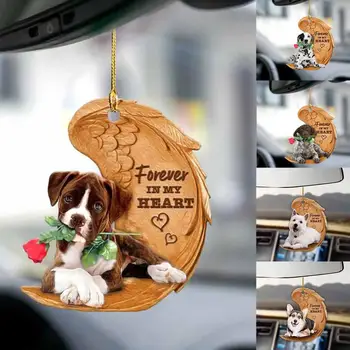 44 Стиля 2D Автомобильная Подвесная Подвеска Arcylic Милая Собака, Сидящая На Луне Ключ От Рюкзака Подвесное Украшение для Зеркала Заднего Вида Автомобиля