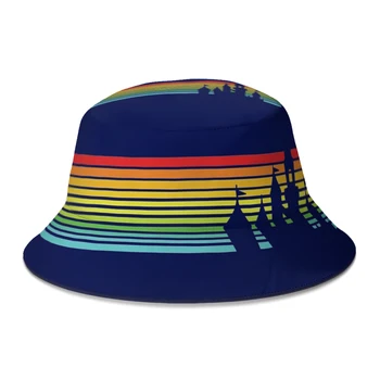Унисекс в полоску с замком в стиле ретро, женская летняя солнцезащитная фетровая кепка, Мужская шляпа для рыбалки, Рыбацкая шляпа, Прямая поставка