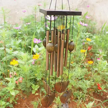 Антикоррозийный ветряной колокольчик с подвеской в виде сердца, металлический колокольчик для крыльца внутреннего дворика для дома