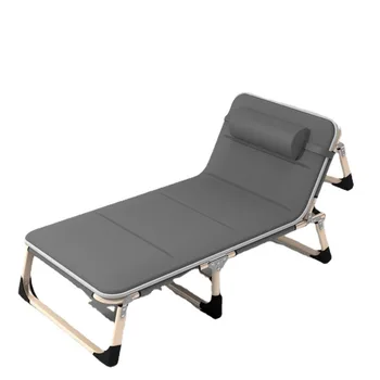 Раскладная кровать односпальная кровать домашняя простая кровать для ланча офисная раскладушка для сна для взрослых многофункциональное кресло для отдыха бамбуковое кресло