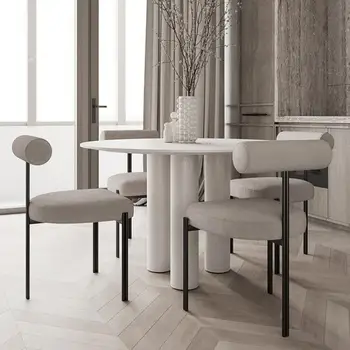 1Шт Современный простой обеденный стул, Бытовой Креативный дизайн, Железный художественный стул, Легкая роскошная спинка, стул для отдыха, стул для переговоров